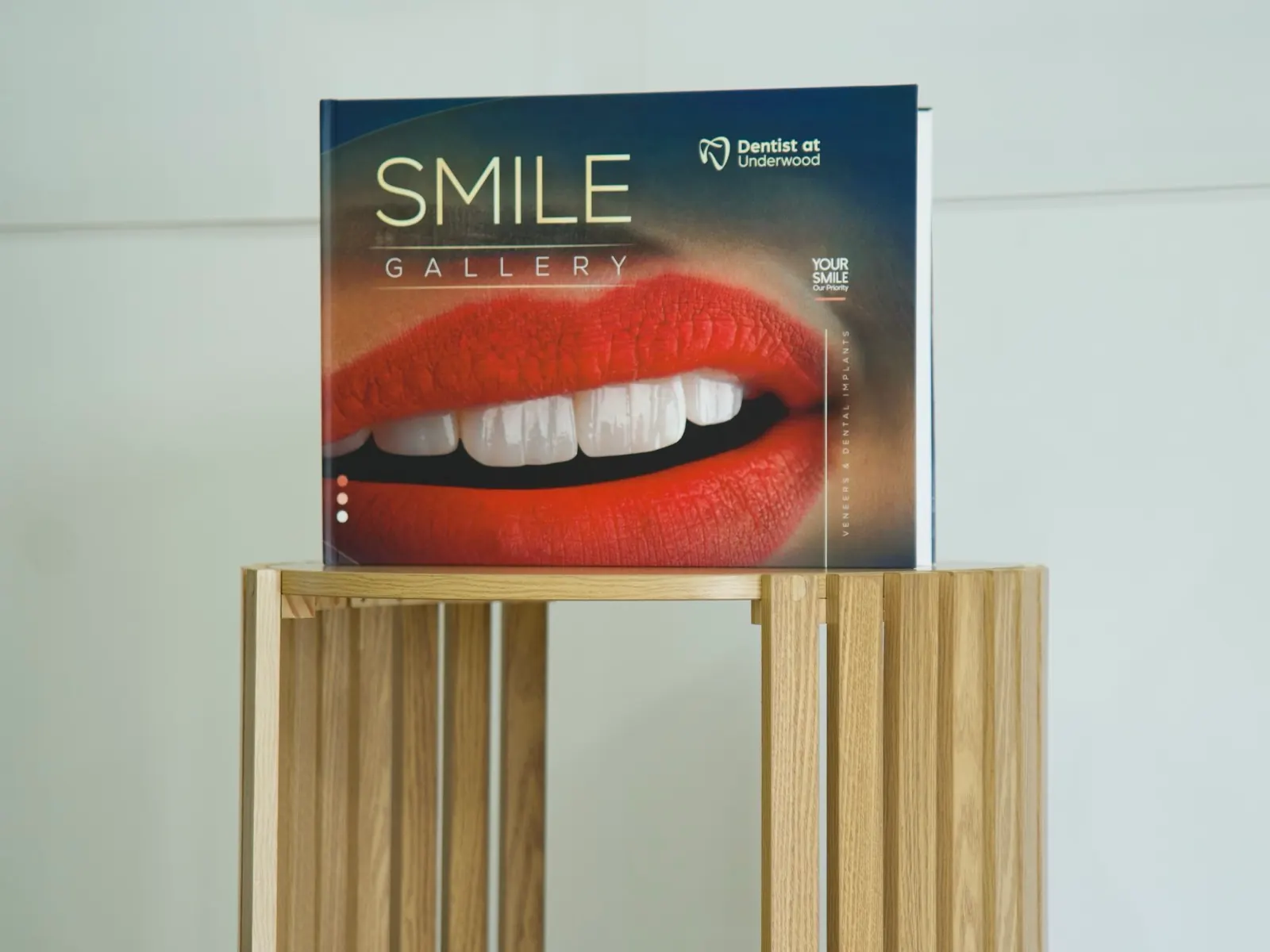 The Smile Gallery display in the clinic